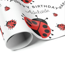 Cute Moderno Ladybug Rojo Personalizado