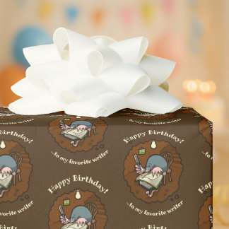 Papel De Regalo Cute Mole Happy Birthday Favourite Writer Cartoon