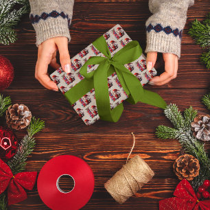 Papel De Regalo Cute Navidad Elfo Festivo Letra L