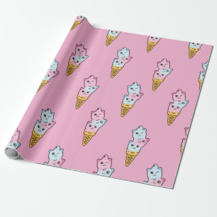 Papel De Regalo Cute niños patrón helado colorido en la abstra