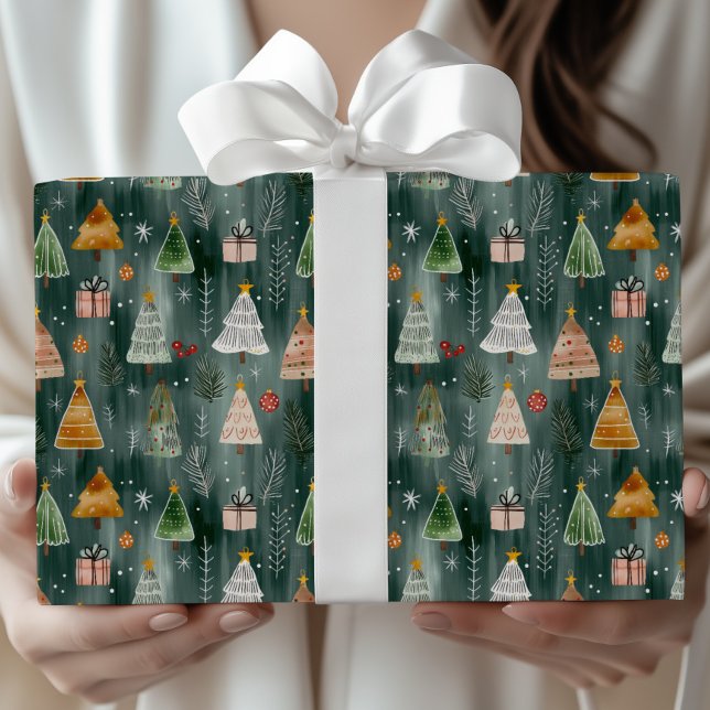 Papel De Regalo Cute Nordic Winter Woodland Christmas (Subido por el creador)