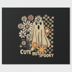 Papel De Regalo Cute pero divertida y espeluznante flor de Hallowe