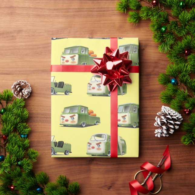 Papel De Regalo Cute Personalizado Cars Lineup (Regalo de vacaciones)