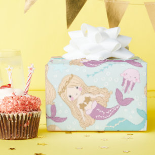Papel De Regalo Cute personalizado Mermaid Wraping