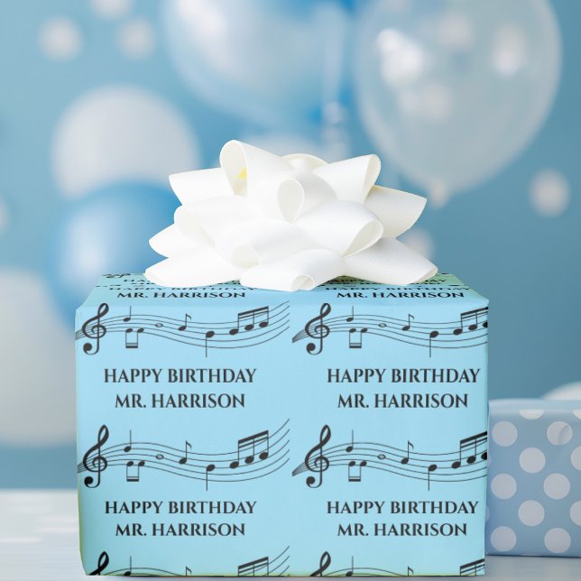 Papel De Regalo Cute Personalizado Music Teacher Notas Musicales C (Subido por el creador)