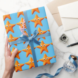Papel De Regalo Cute Personalizado Starfish Blue Ocean