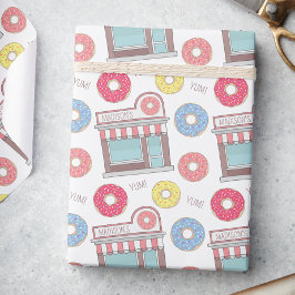 Papel De Regalo Cute Personalized Donut Shop