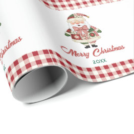 Papel De Regalo Cute Personalized Santa Christmas Holiday