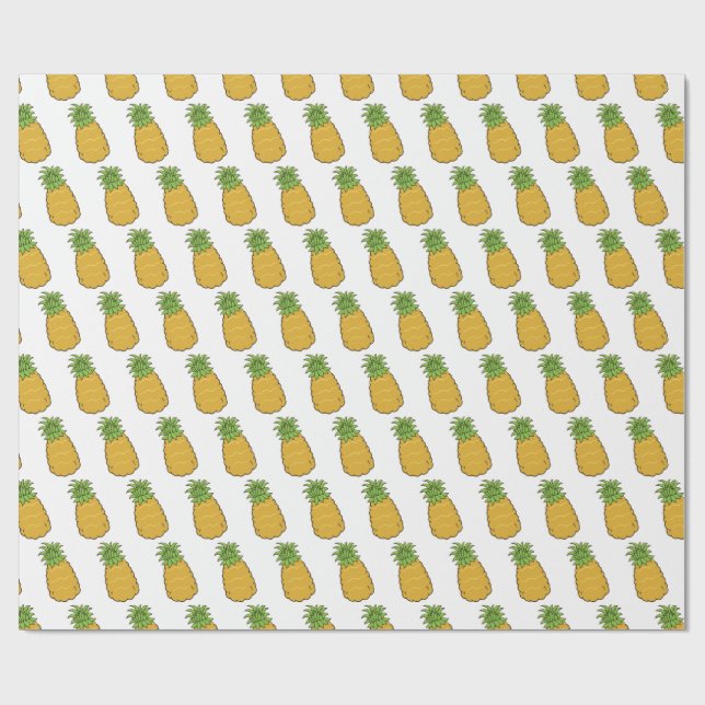 Papel De Regalo Cute piña (Superficie plana)
