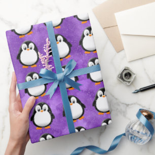 Papel De Regalo Cute pingüino Personalizado Personalizado color mo