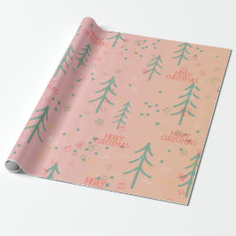 Papel De Regalo Cute Pink Christmas
