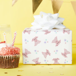 Papel De Regalo Cute Pinos Rosa Barnyard Niños Cumpleaños