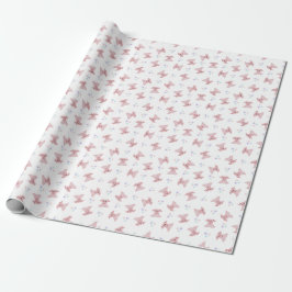Papel De Regalo Cute Pinos Rosa Barnyard Niños Cumpleaños