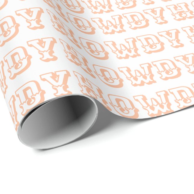 Papel De Regalo Cute Preppy Girly Howdy Pastel Rosa (Esquina del rollo)