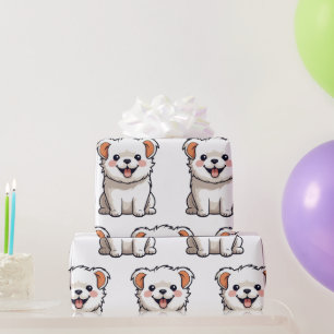 Papel De Regalo Cute Puppy Wrapping Paper – Seamless Dog Pattern