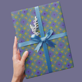 Papel De Regalo Cute Purple and Green Modern Gift for Mom