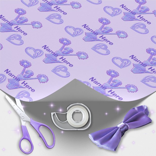 Papel De Regalo Cute Purple Personalizado Cheap Paper (Purple, Cheerleader wrapping paper. Cheerleading party supplies. Personalized, Cheer wrapping paper.)