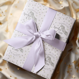 Papel De Regalo Cute Purple Spooky Cute Octubre Baby Shower