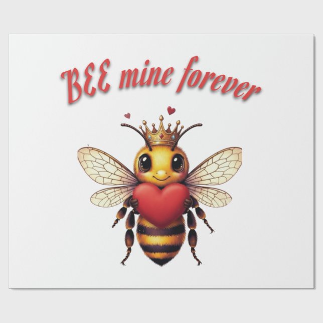 Papel De Regalo cute queen bee valentine (Superficie plana)