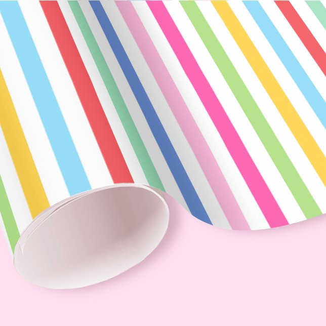 Papel De Regalo Cute rayas de arcoiris colorido cumpleaños (Subido por el creador)