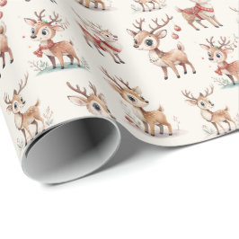 Papel De Regalo Cute Reindeer