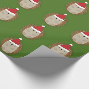Papel De Regalo Cute Santa Hedgehog
