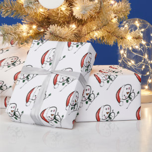 Papel De Regalo Cute Santa Snowman