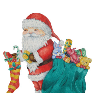 Papel De Regalo Cute santa with wrapped toys christmas