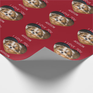 Papel De Regalo Cute shih tzu love Valentine heart photo