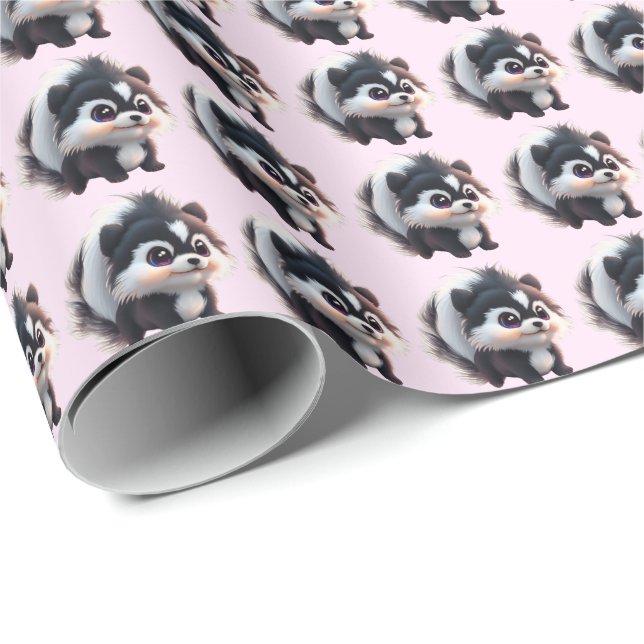 Papel De Regalo Cute skunk woodland animals forest friends  (Esquina del rollo)
