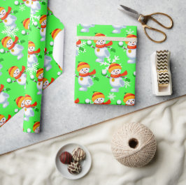 Papel De Regalo "Cute Snowman"
