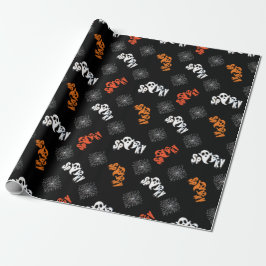 Papel De Regalo Cute Spooky Ghost Pattern Regalos de Halloween