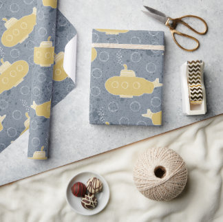 Papel De Regalo Cute Submarine Boys Nautical Baby Shower