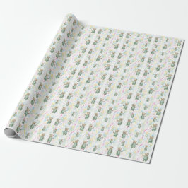 Papel De Regalo cute teddy bear green background