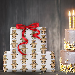 Papel De Regalo Cute Teddy Oso Dibujo de Niños