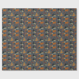 Papel De Regalo Cute Tuxedo and Orange Tabby Cats Autumn