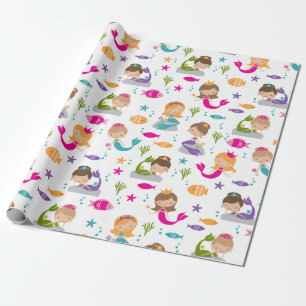 Papel De Regalo Cute Under the Sea Mermaid Wrapping Paper