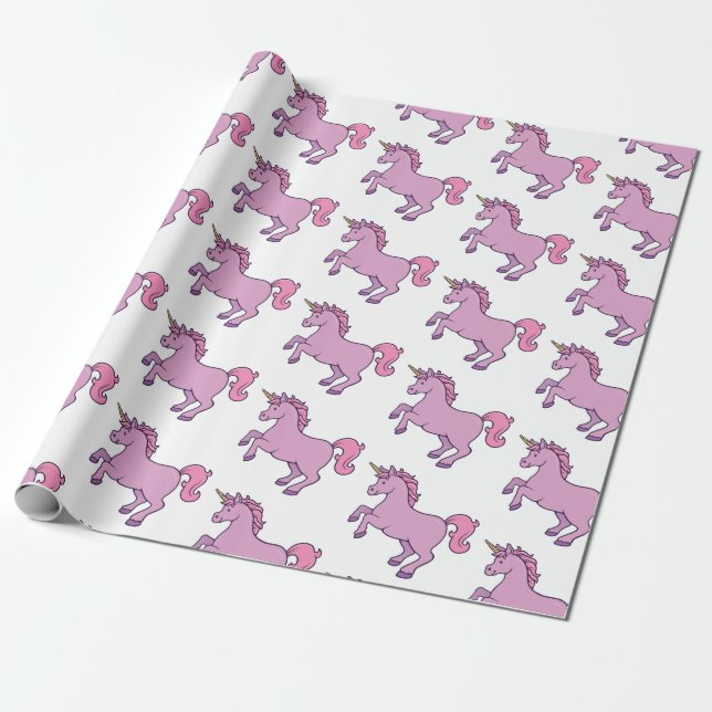 Papel De Regalo Cute unicornio (Desenrollado)