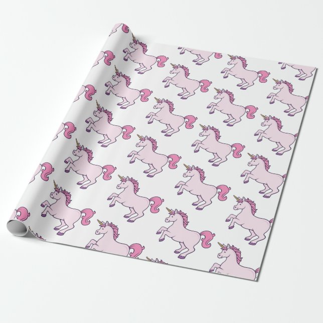 Papel De Regalo Cute unicornio (Desenrollado)
