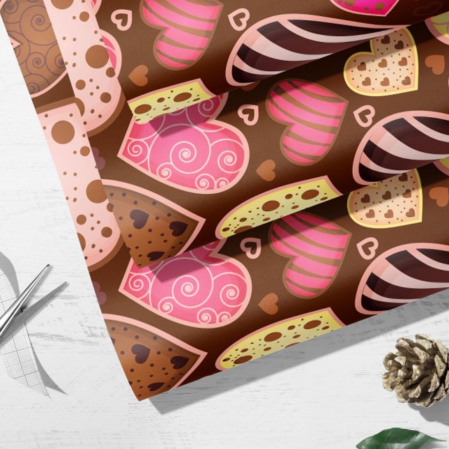 Papel De Regalo Cute Valentine Cookies | Ajuste de regalo de San V (Subido por el creador)