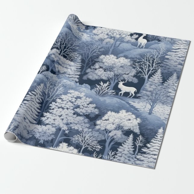 Papel De Regalo Cute Winter Wonderland (Desenrollado)