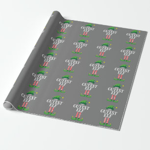 Papel De Regalo Cutest Elf Matching Family Group Christmas Party