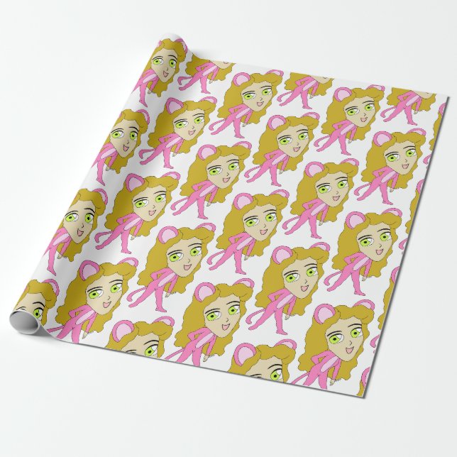 Papel De Regalo cutícula rosa (Desenrollado)