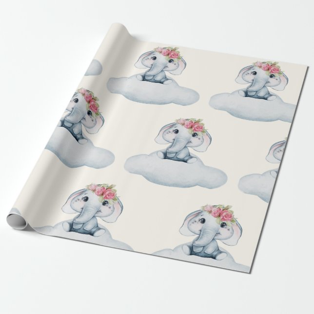 Papel De Regalo Cutie Elephant (Desenrollado)