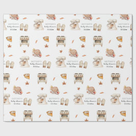 Papel De Regalo Cutie Pie Está Haciendo La Baby Shower Del Otoño