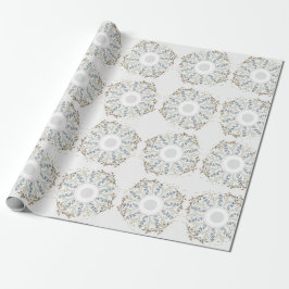 Papel De Regalo Cuto mini Wreath floral