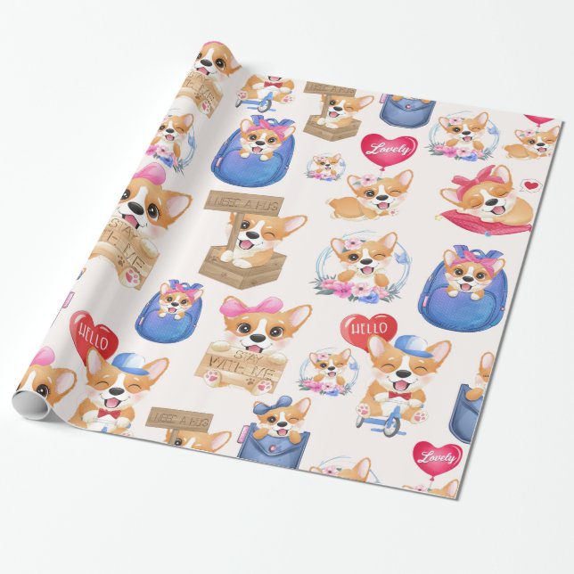 Papel De Regalo Cuto papado (Desenrollado)