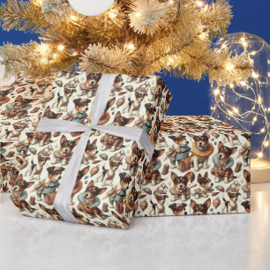 Papel De Regalo Cuto vintage Toy Fox Terrier Seamless