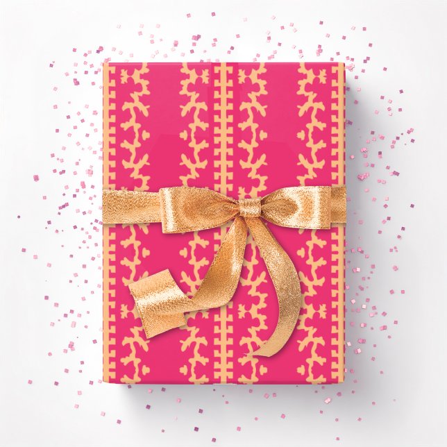 Papel De Regalo Cutwork Vine in Pink and Orange (Subido por el creador)