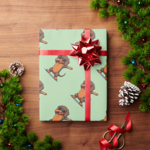 Papel De Regalo Dabbing Dachshund